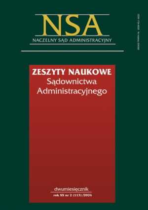 Zeszyty Naukowe Sądownictwa Administracyjnego - Nr 2/2024