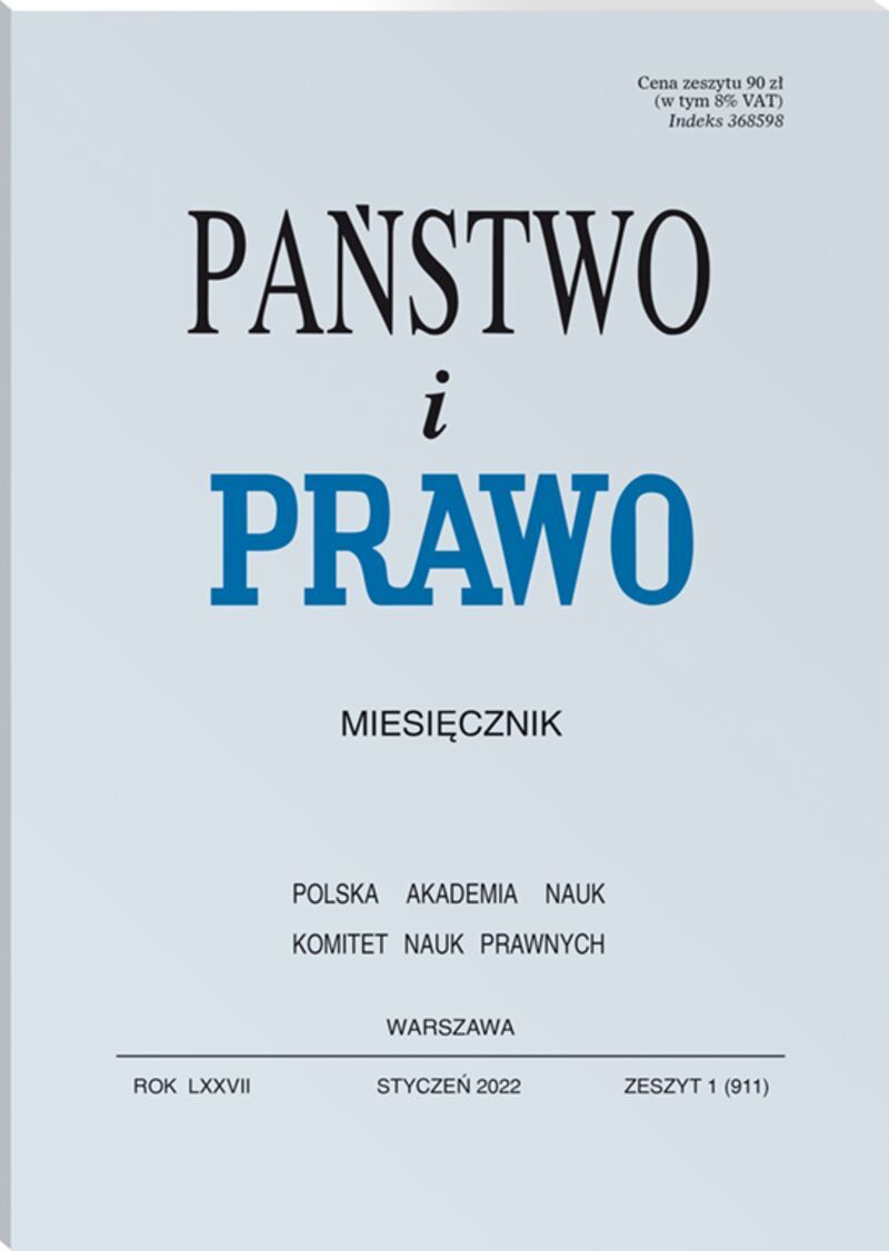 Państwo i Prawo - Nr 1/2022 911