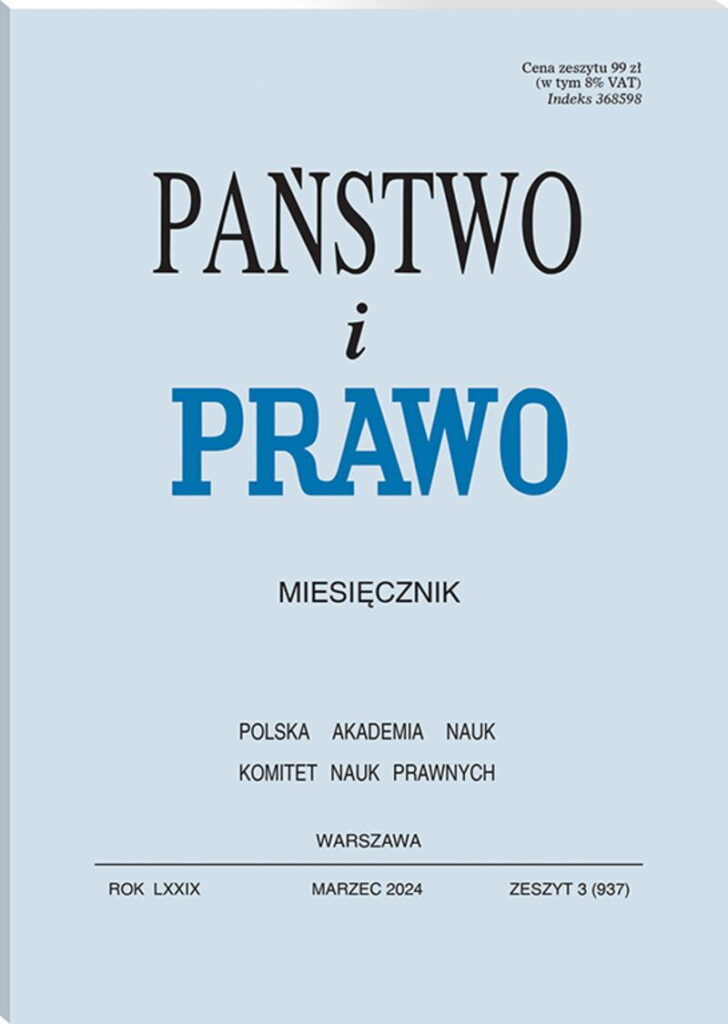 Państwo i Prawo - Nr 3/2024 [937]