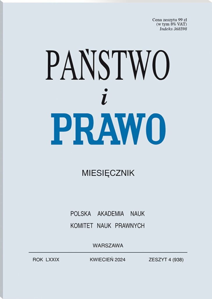 Państwo i Prawo - Nr 4/2024 [938]