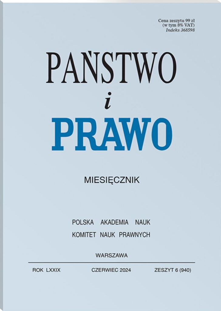 Państwo i Prawo - Nr 6/2024 [940]