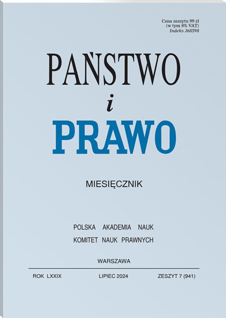 Państwo i Prawo - Nr 7/2024 [941]