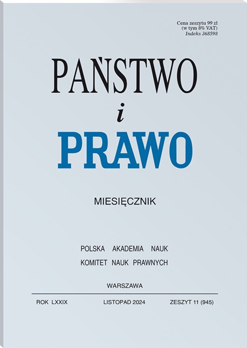 Państwo i Prawo - Nr 11/2024 [945]