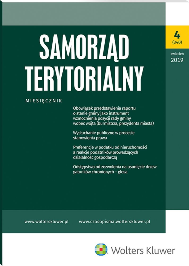 Samorząd Terytorialny - Nr 4/2019