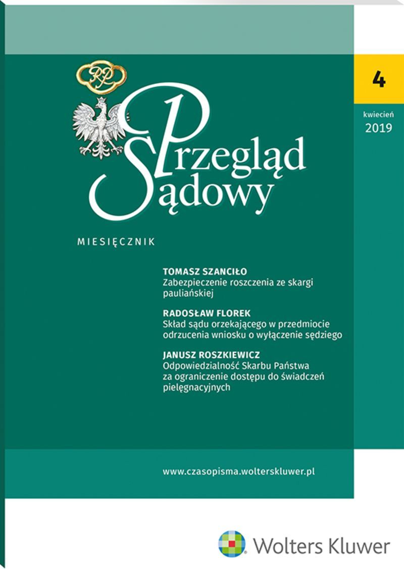 Przegląd Sądowy - Nr 4/2019