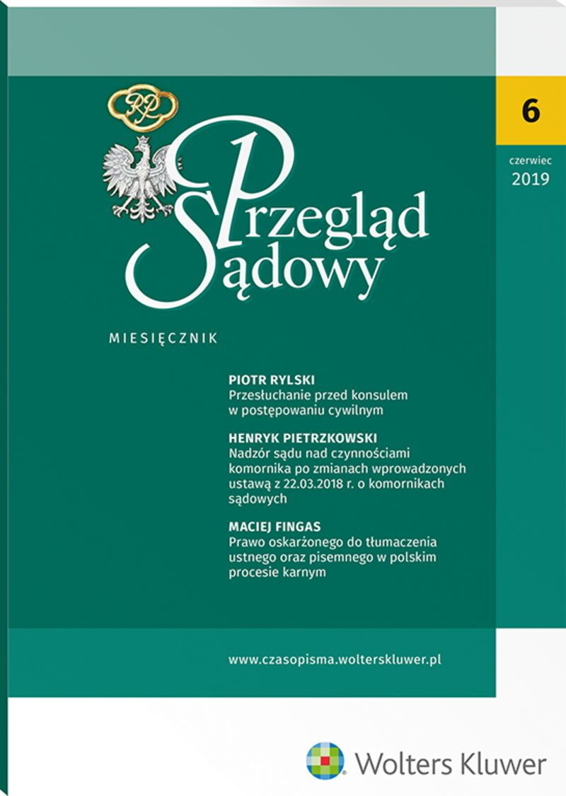 Przegląd Sądowy - Nr 6/2019