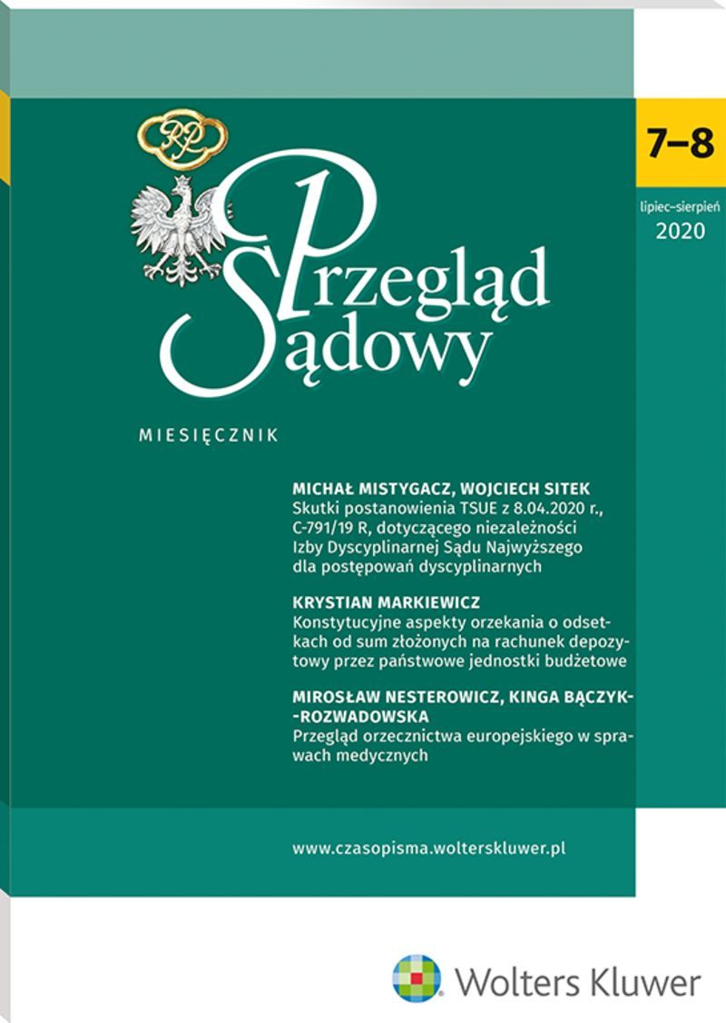 Przegląd Sądowy - Nr 7-8/2020