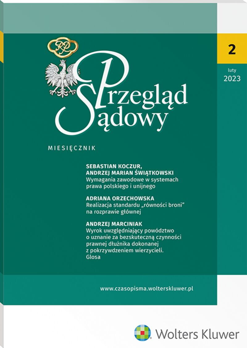 Przegląd Sądowy - Nr 2/2023