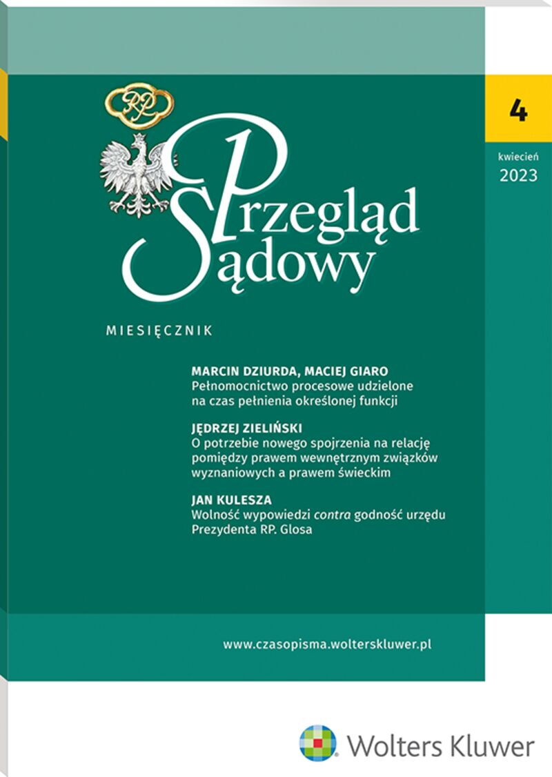 Przegląd Sądowy - Nr 4/2023