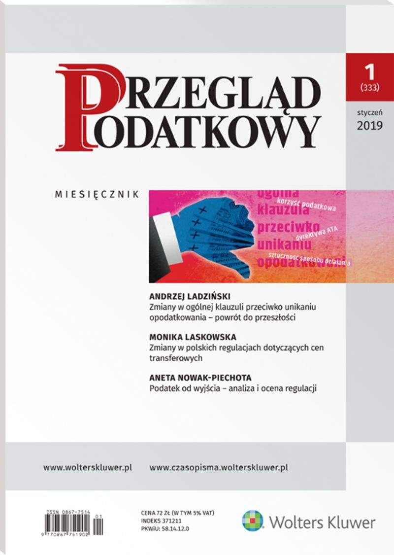 Przegląd Podatkowy - Nr 1/2019 333