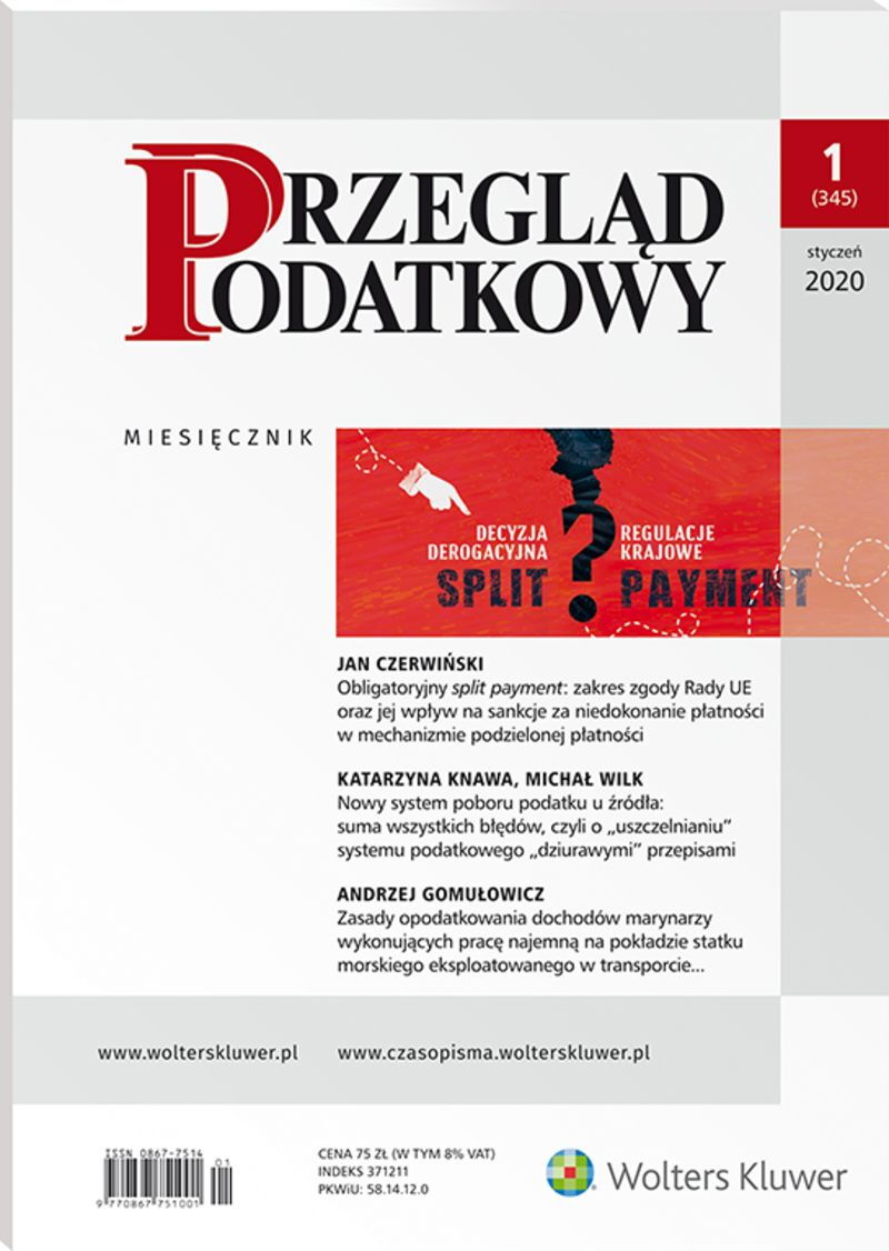 Przegląd Podatkowy - Nr 1/2020 345