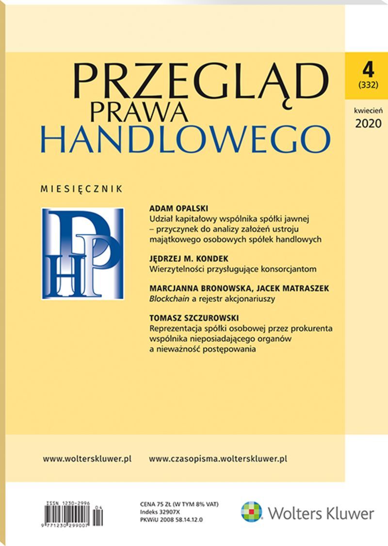Przegląd Prawa Handlowego - Nr 4/2020 332