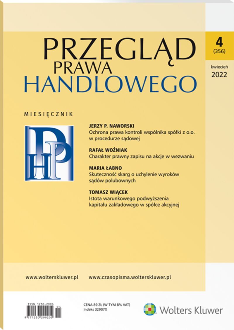 Przegląd Prawa Handlowego - Nr 4/2022 356