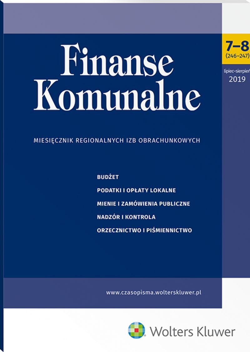 Finanse Komunalne - Nr 7-8/2019