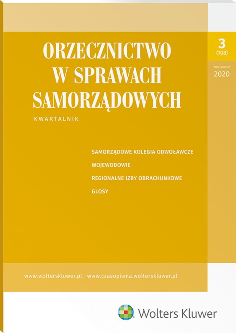 Orzecznictwo w Sprawach Samorządowych - Nr 3/2020