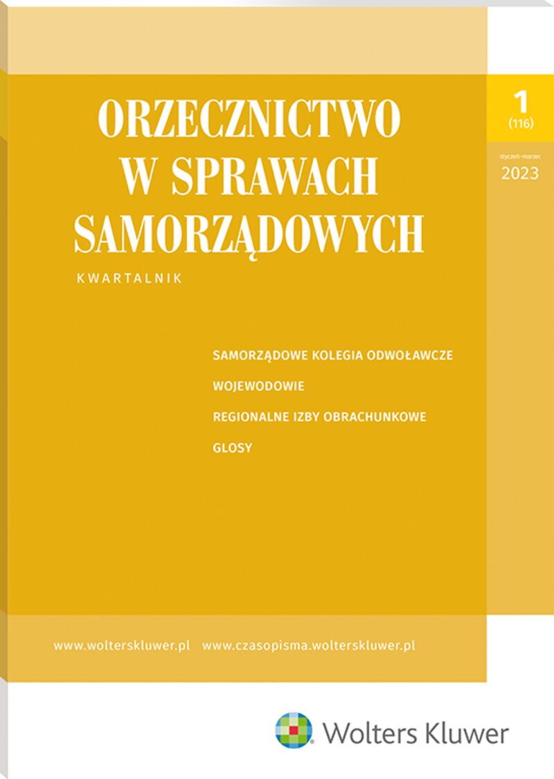 Orzecznictwo w Sprawach Samorządowych - Nr 1/2023