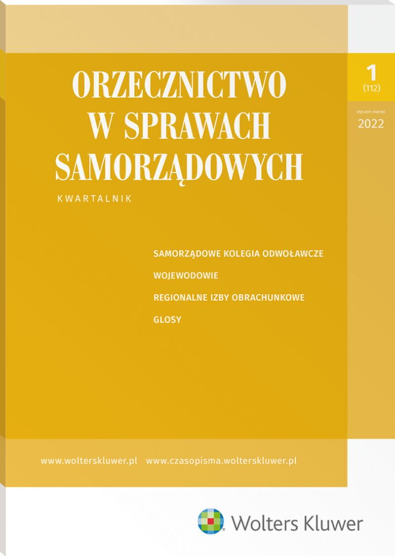 Orzecznictwo w Sprawach Samorządowych - Nr 1/2022
