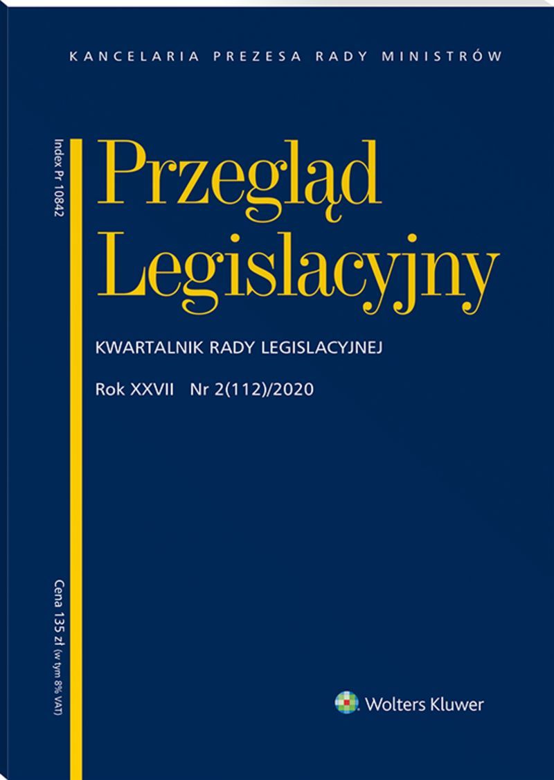Przegląd Legislacyjny - Kwartalnik Rady Legislacyjnej Nr 2/2020 112
