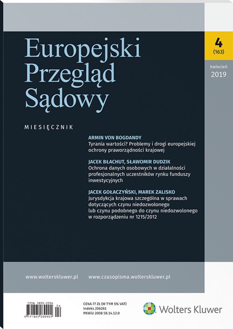 Europejski Przegląd Sądowy - Nr 4/2019 163