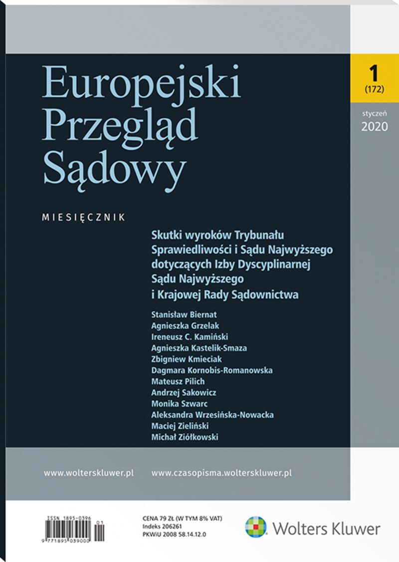 Europejski Przegląd Sądowy - Nr 1/2020 172
