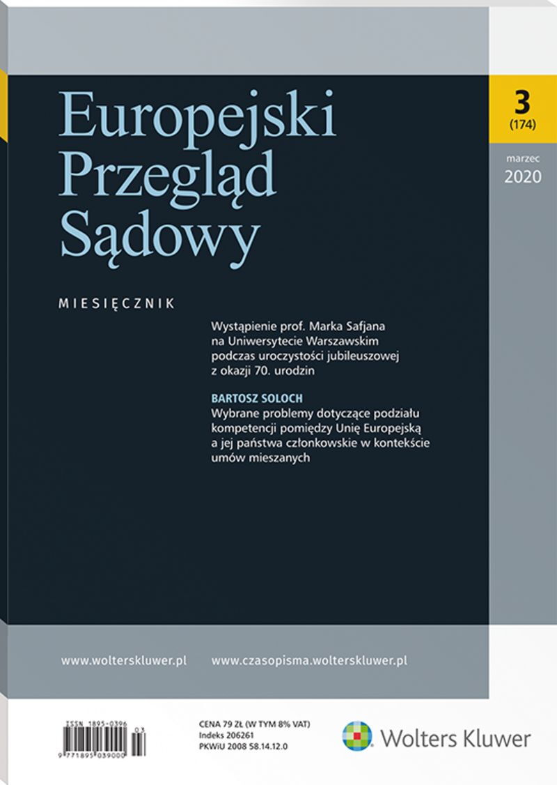 Europejski Przegląd Sądowy - Nr 3/2020 174
