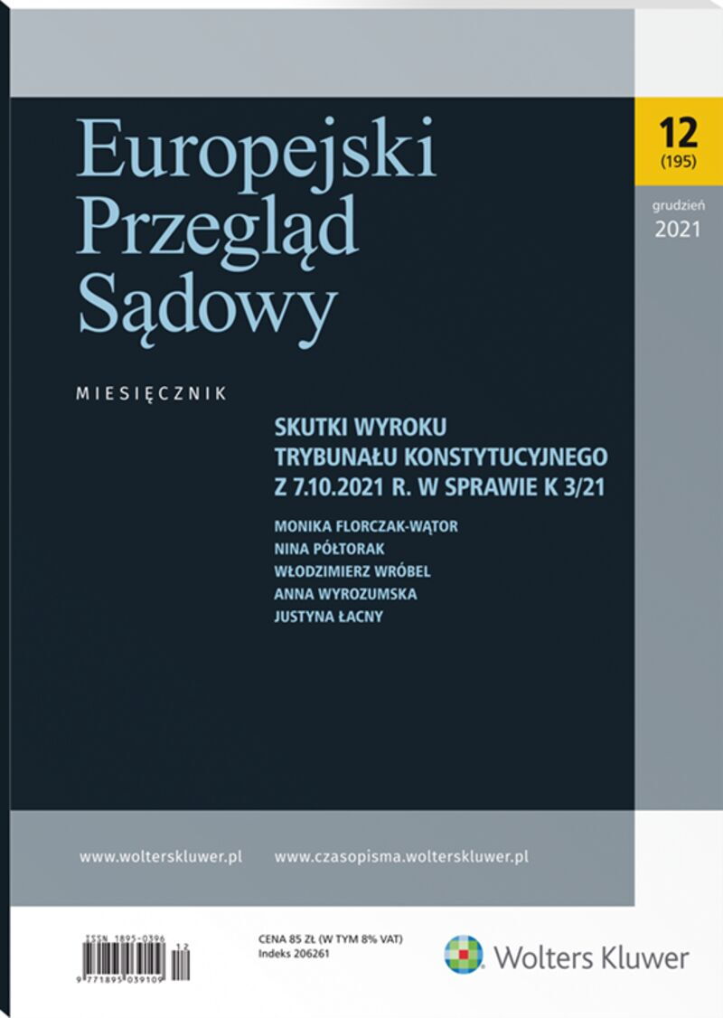 Europejski Przegląd Sądowy - Nr 12/2021 195