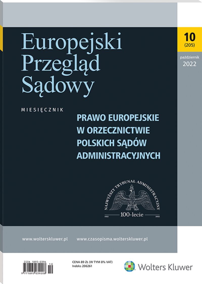 Europejski Przegląd Sądowy - Nr 10/2022 205