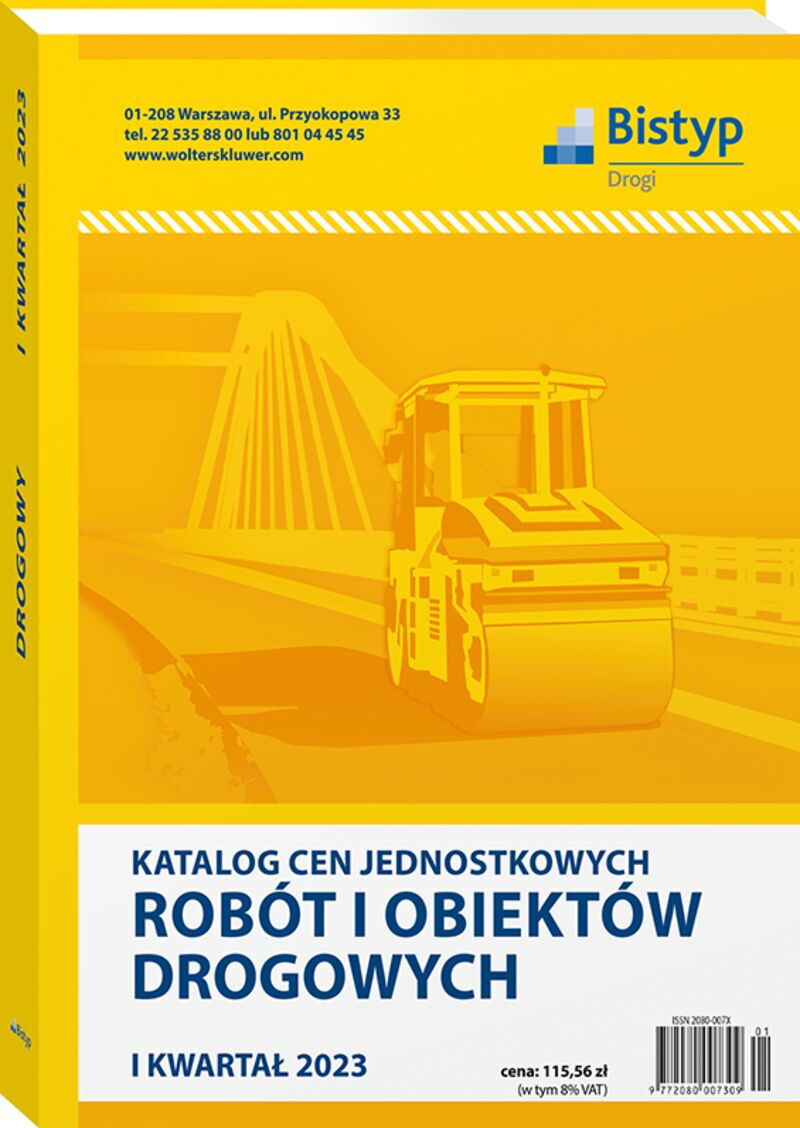 Katalog cen jednostkowych robót i obiektów DROGOWYCH - I kwartał 2023 r.