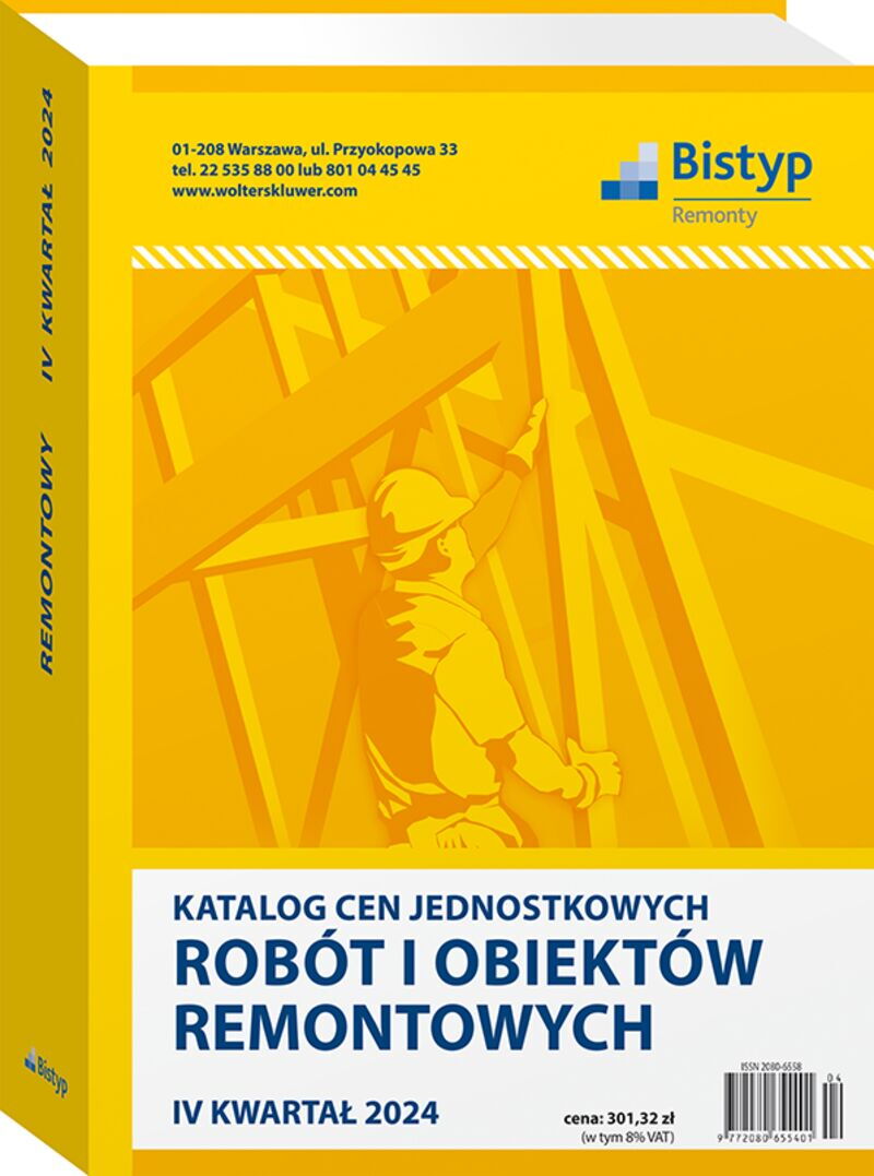 Katalog cen jednostkowych robót i obiektów REMONTOWYCH - IV kwartał 2024 r.