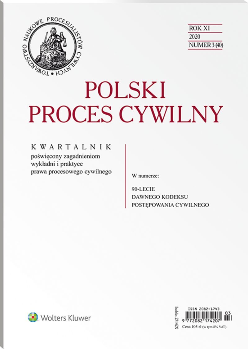 Polski Proces Cywilny - Nr 3/2020