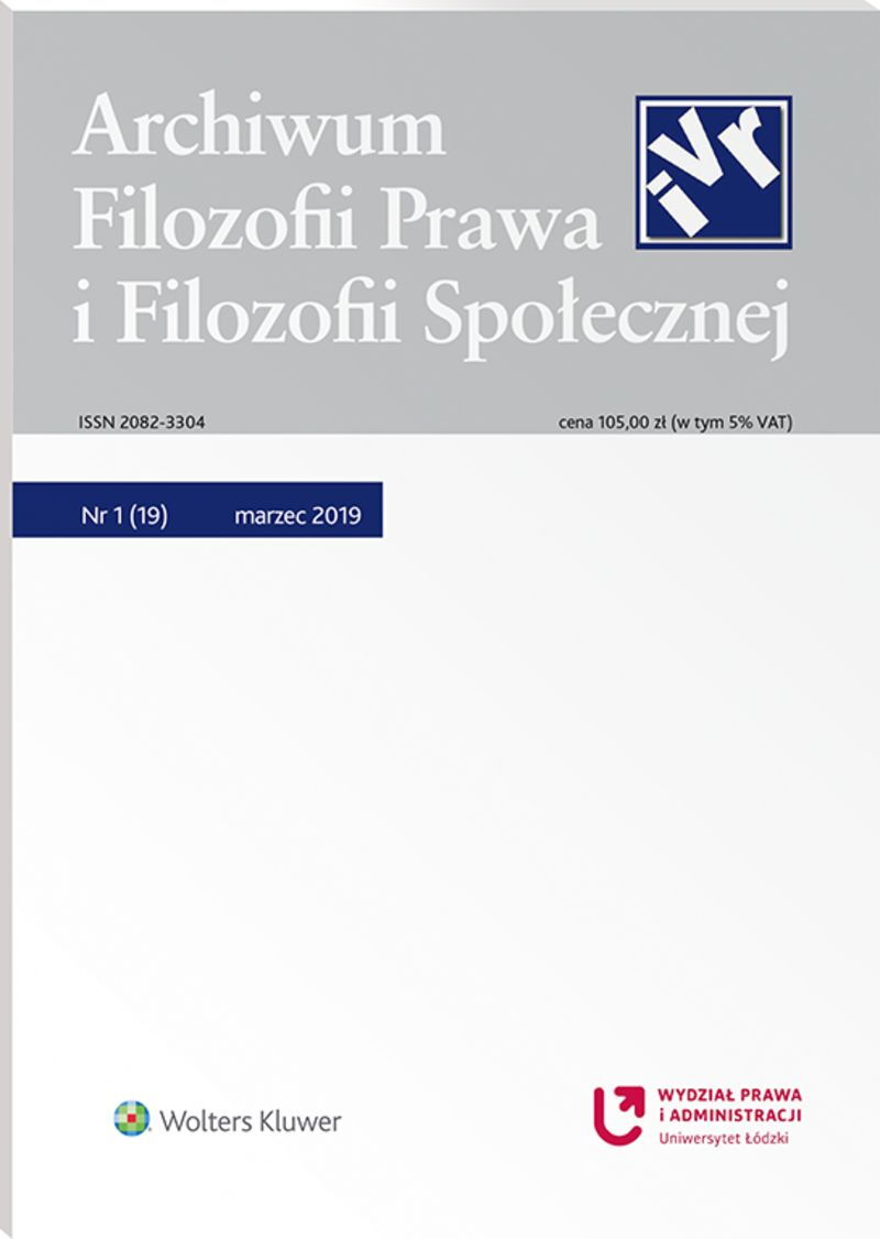 Archiwum Filozofii Prawa i Filozofii Społecznej - Nr 1/2019 19