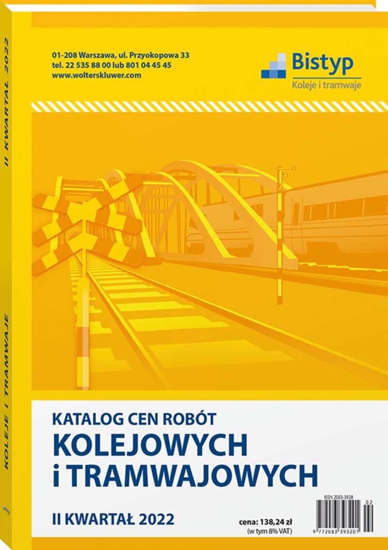 Katalog cen robót KOLEJOWYCH i TRAMWAJOWYCH - II kwartał 2022 r.