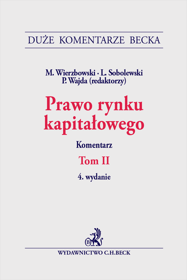 Prawo rynku kapitałowego. Tom II. Komentarz