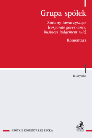 Grupa spółek. Zmiany towarzyszące (corporate governance, business judgement rule). Komentarz