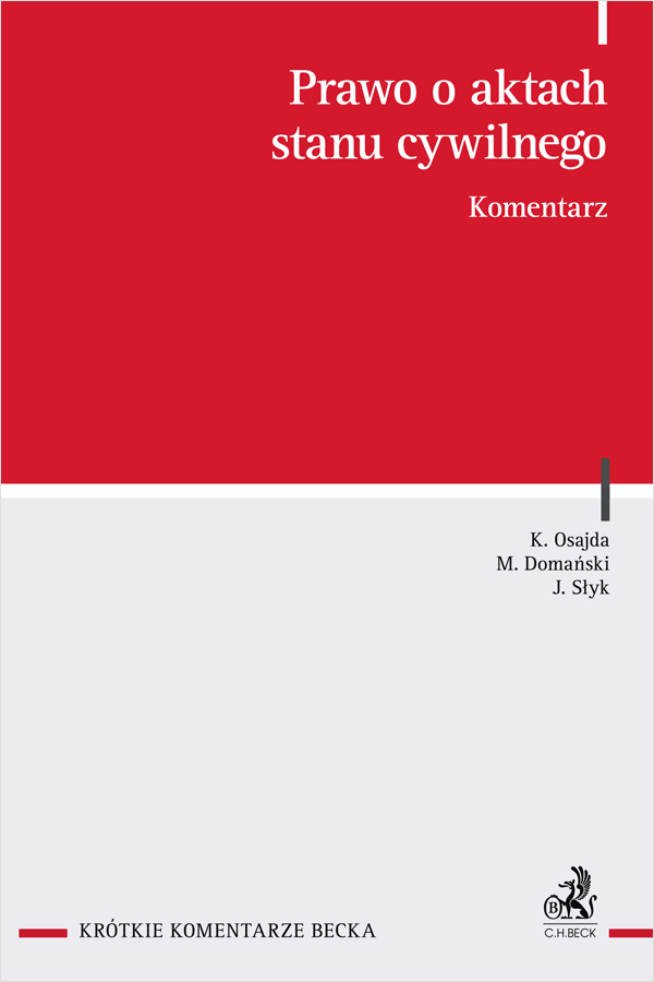 Prawo o aktach stanu cywilnego. Komentarz