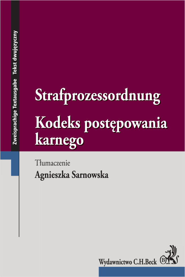 Kodeks postępowania karnego. Strafprozessordnung