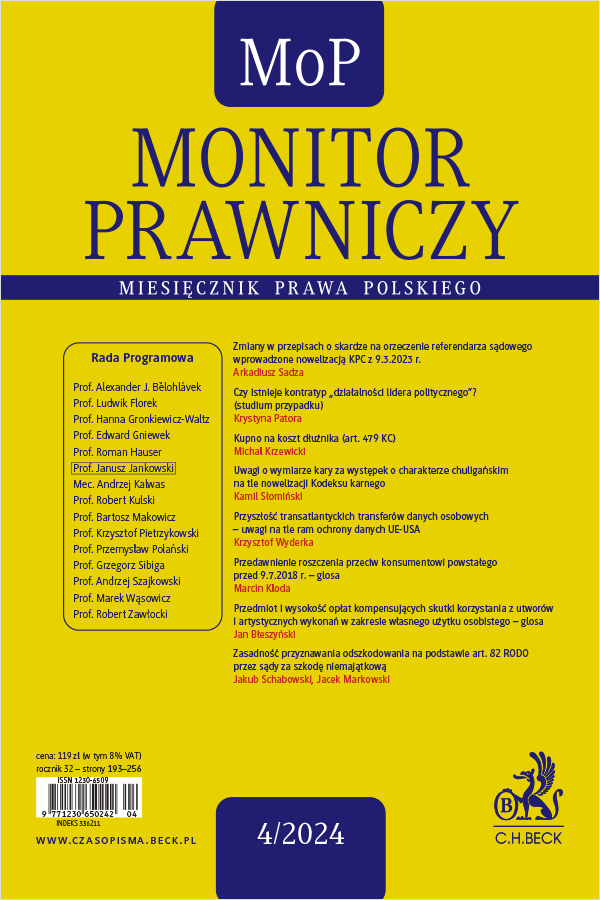 Monitor Prawniczy Nr 4/2024