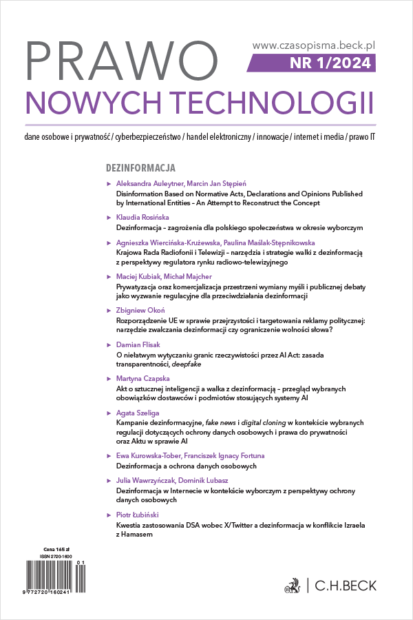 Prawo Nowych Technologii Nr 1/2024