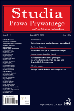 Studia Prawa Prywatnego. Zeszyt 2/2024