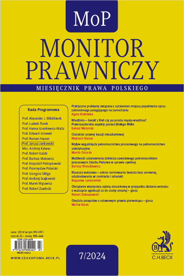 Monitor Prawniczy Nr 7/2024