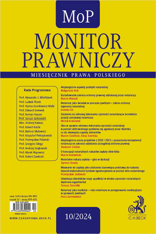 Monitor Prawniczy Nr 10/2024