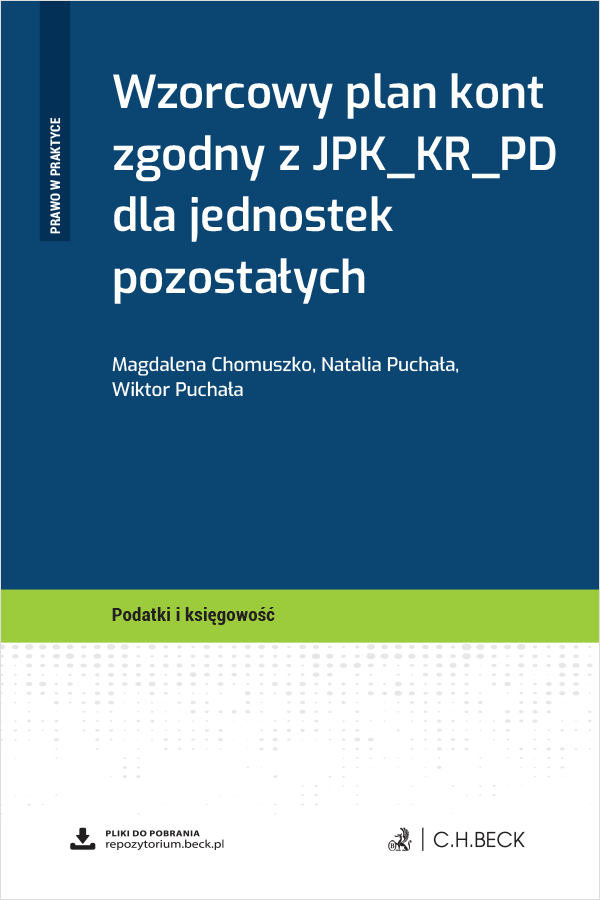 Wzorcowy plan kont zgodny z JPK_KR_PD dla jednostek pozostałych