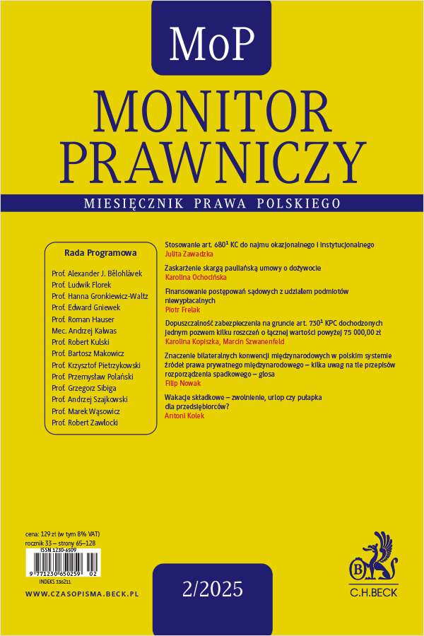 Monitor Prawniczy Nr 02/2025