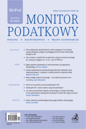 Monitor Podatkowy Nr 1/2025