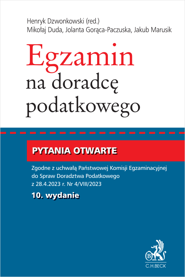 Egzamin na doradcę podatkowego. Pytania otwarte