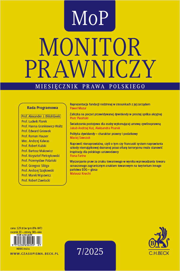 Monitor Prawniczy Nr 07/2025
