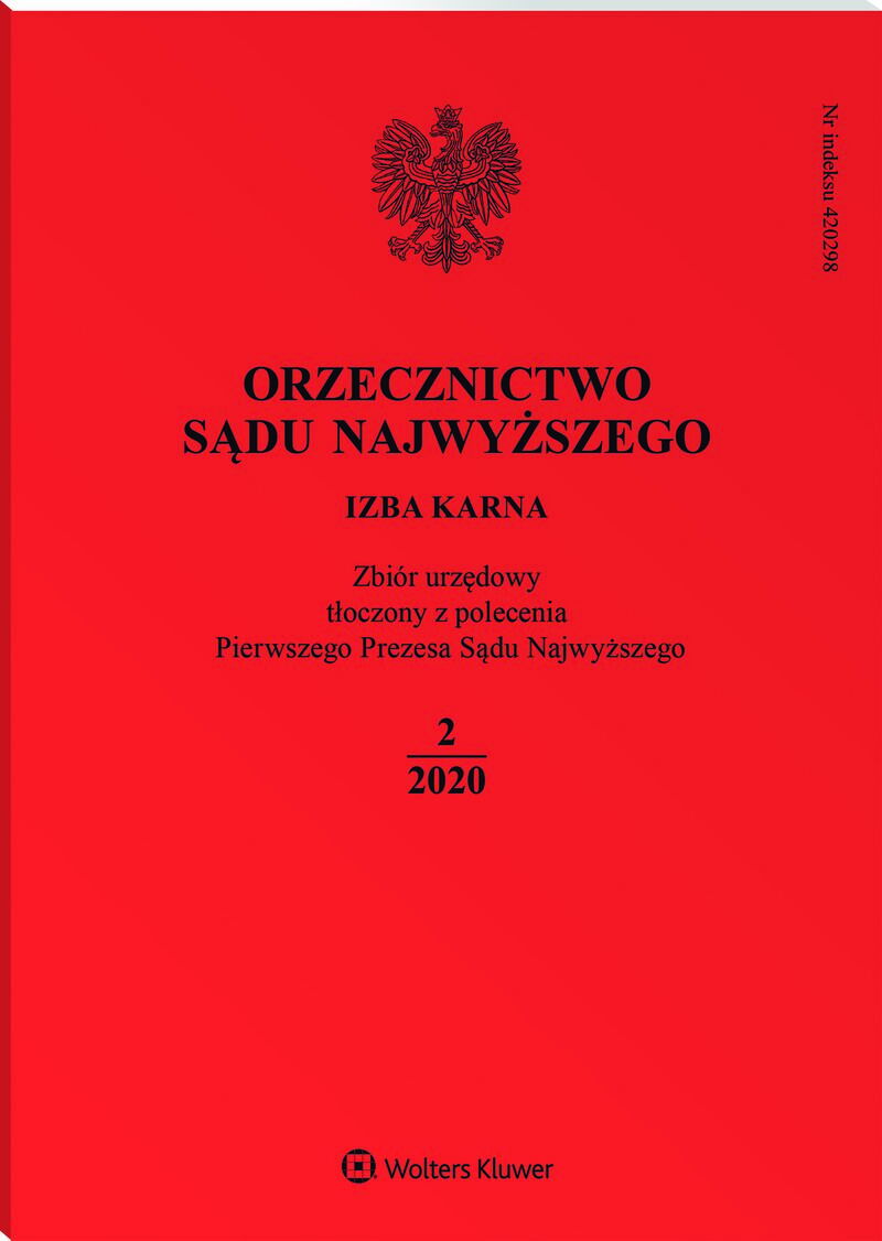 Orzecznictwo Sądu Najwyższego. Izba Karna - Nr 2/2020