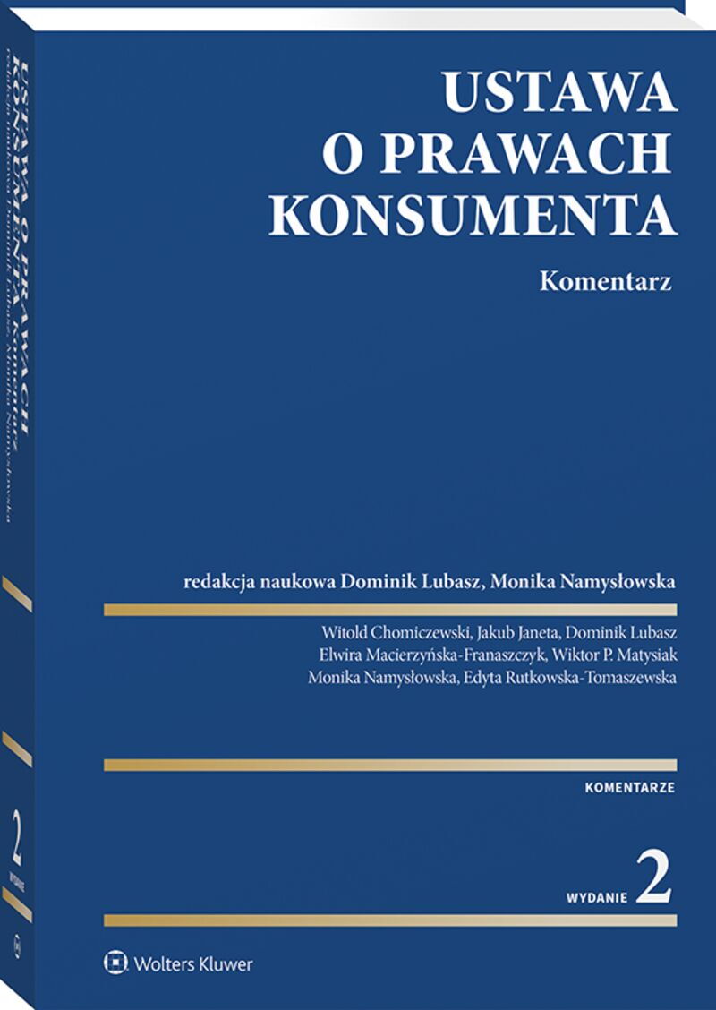 Ustawa o prawach konsumenta. Komentarz