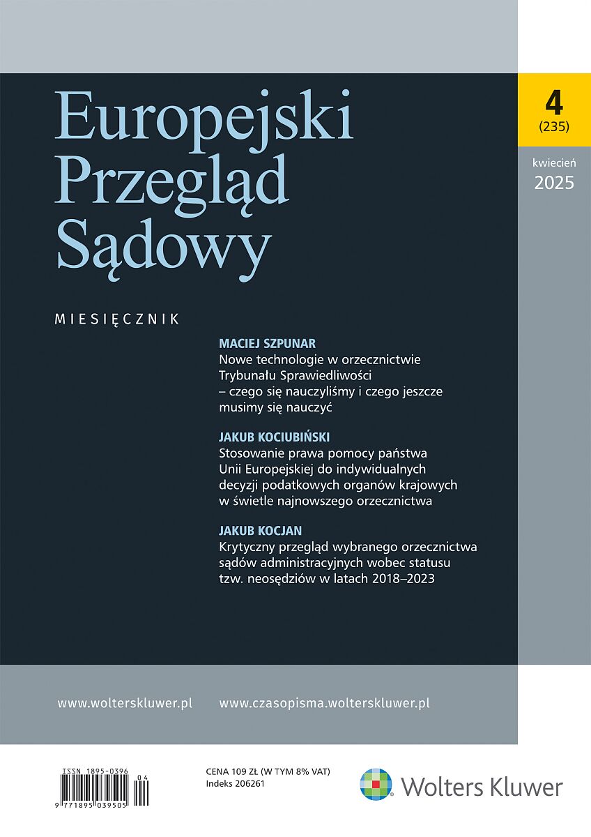 Europejski Przegląd Sądowy - Nr 4/2025 235