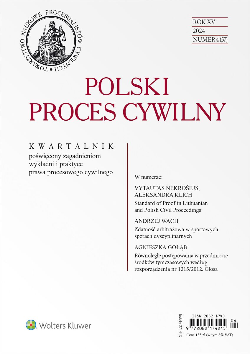 Polski Proces Cywilny - Nr 4/2024